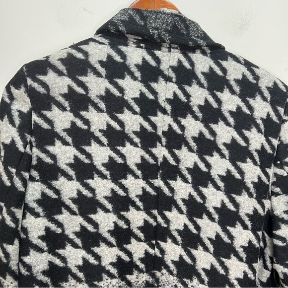 Blacky Dress Berlin Houndstooth Wool Open Front Cardigan Coatigan Sweater - Picture 6 of 10